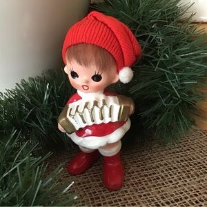 Vintage 50’s MCM Christmas Pixie Elf Napco Japan Ceramic Figurine